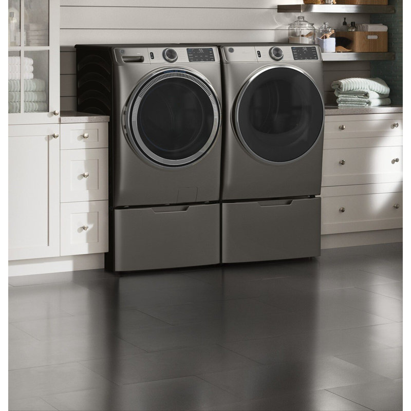 GE Appliances Energy Star Washer & Dryer Set with Stackable 4.8 Cubic